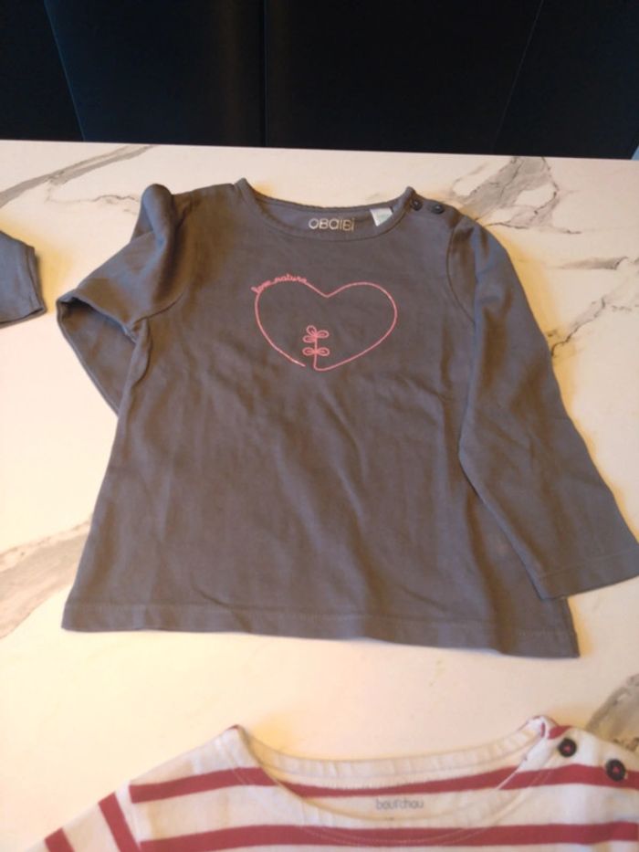 Lot de 4 t-shirts manches longues 18 mois bébé - photo numéro 3