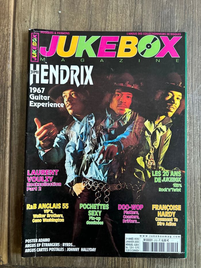 Ancien jukebox magazine - 212 - janvier 2005 - hendrix voulzy hallyday
