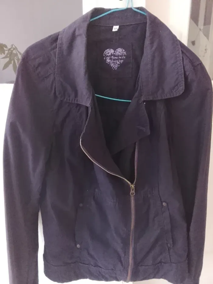 Veste violine en coton - photo numéro 3