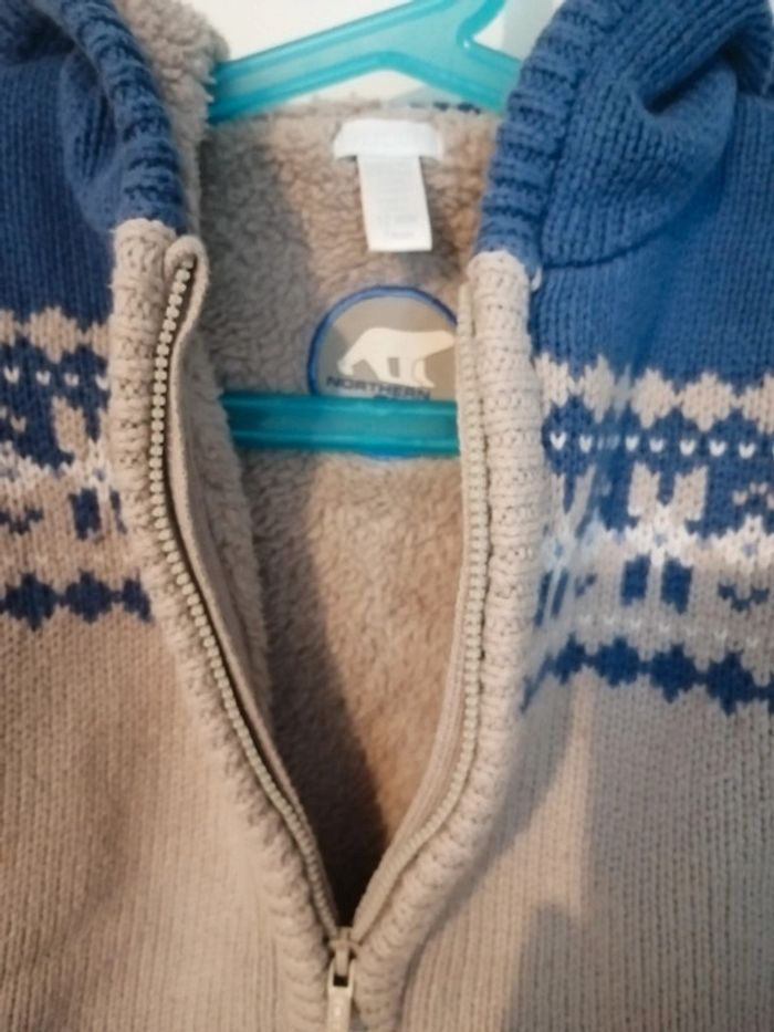 Gilet zippé à capuche très chaud 12 mois - photo numéro 4