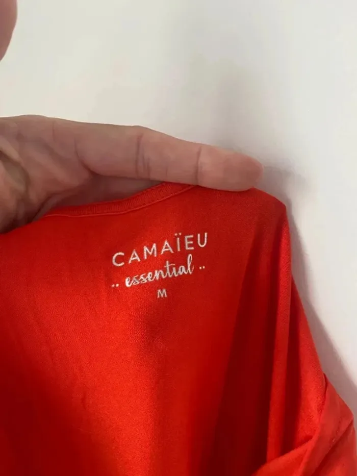 Débardeur orange satiné uni femme T 38/M - photo numéro 4
