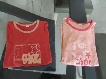 Lot de 2 maillots de corps fille manches longues 6/8 ans