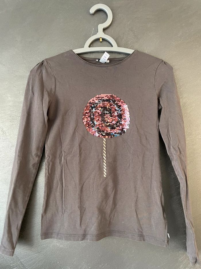 Sweat-shirt fille manche longue - photo numéro 3