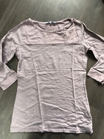 Marinière rayée Somewhere taille 34/36 lilas clair gris