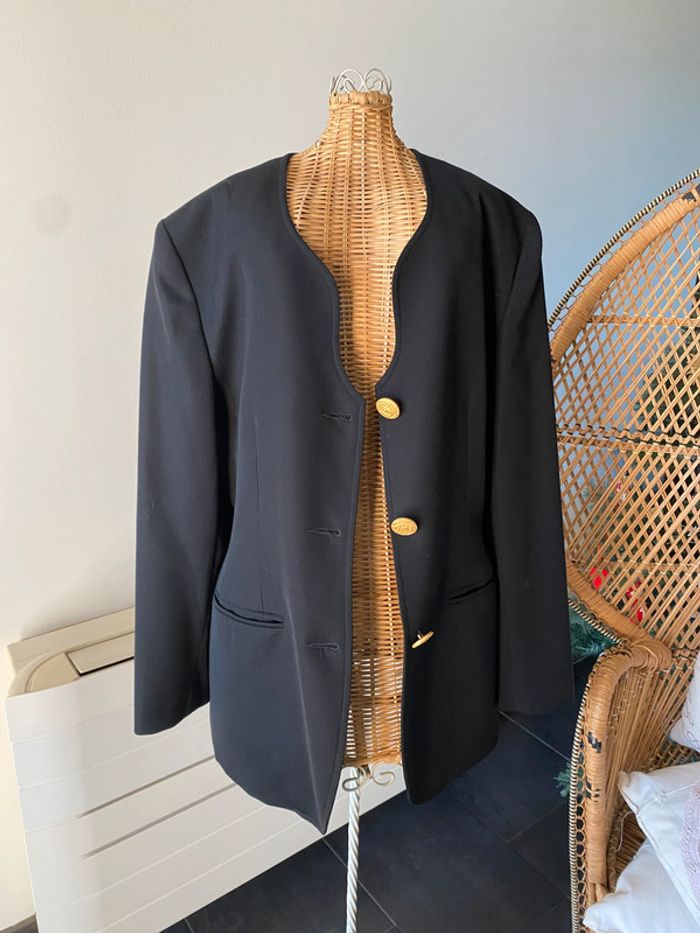 Blazer noir à boutons dorés Fedora taille 38 Made in France - photo numéro 11