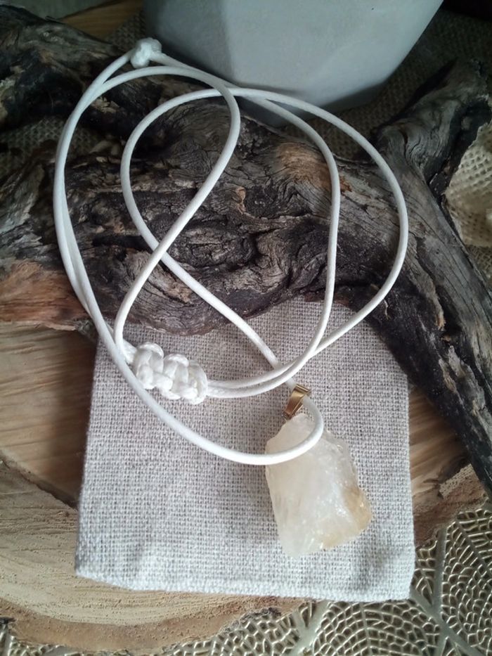 Collier chance pendentif pierre de citrine 💛. - photo numéro 2