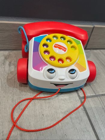 Fisher-Price Mon Téléphone Mobile Jouet bébé, Cadran factice Rotatif, pour Apprendre Les Chiffres et Les Couleurs, 12 Mois et Plus
