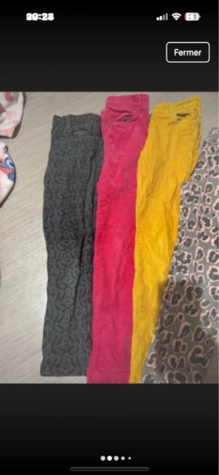 Lot 4 pantalons dpam velour - photo numéro 4