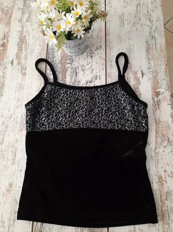 Haut velour noir et argent