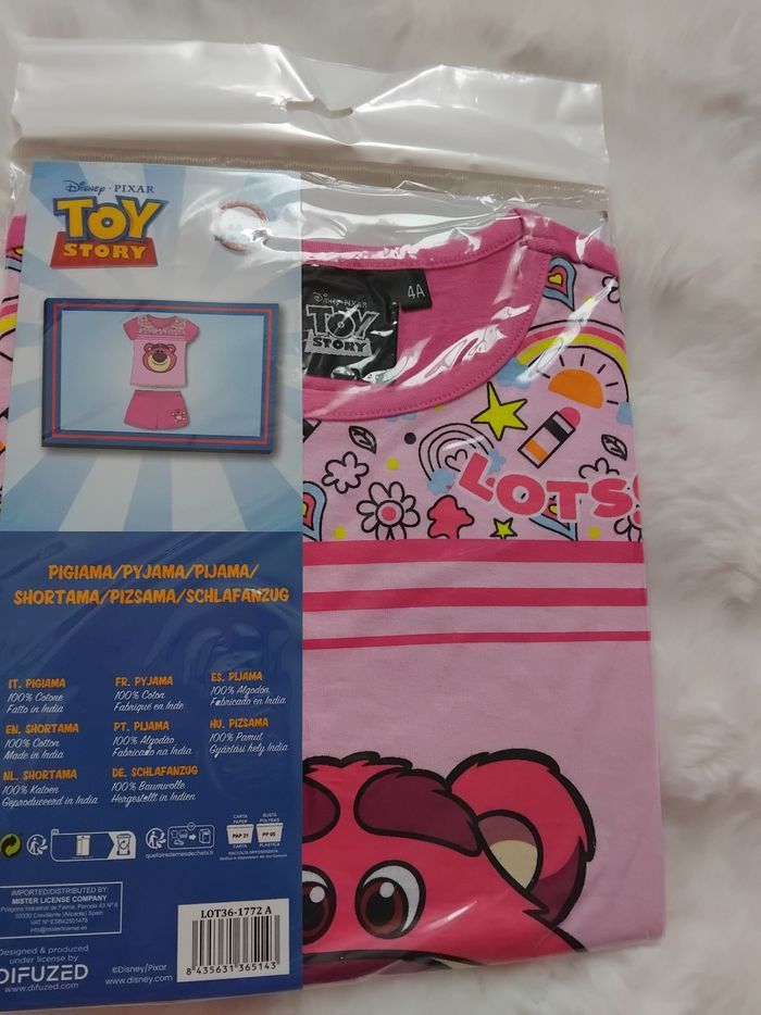 Pyjama été, pyjashort Lotso, toy story, neuf, taille 4 ans - photo numéro 6