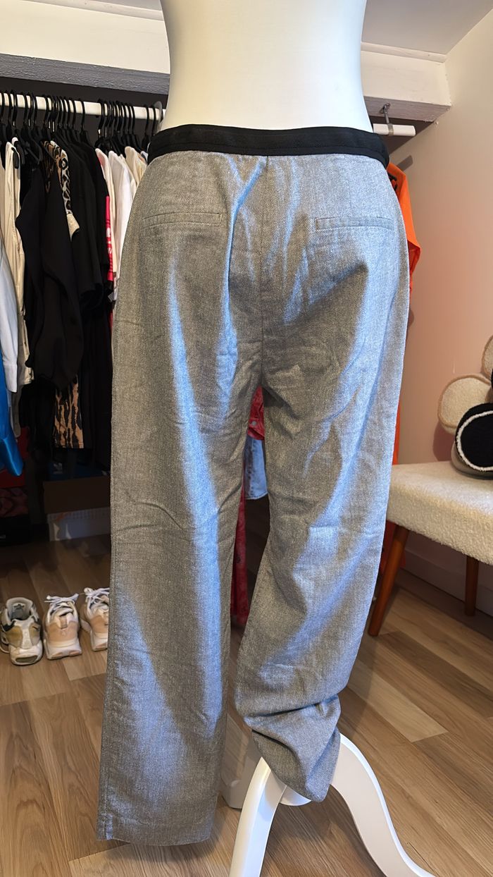 Pantalon large habillé gris Zara T42 - photo numéro 2
