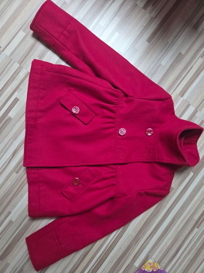 Manteau caban à fermetures croisées benetton 7 ans fille