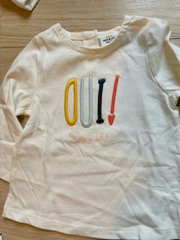 Lot de 4 t-shirts 9 mois - photo numéro 3