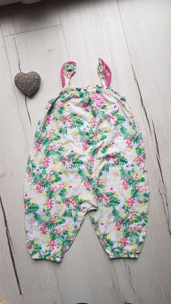 Combinaison fleurie estivale 2ans gemo
