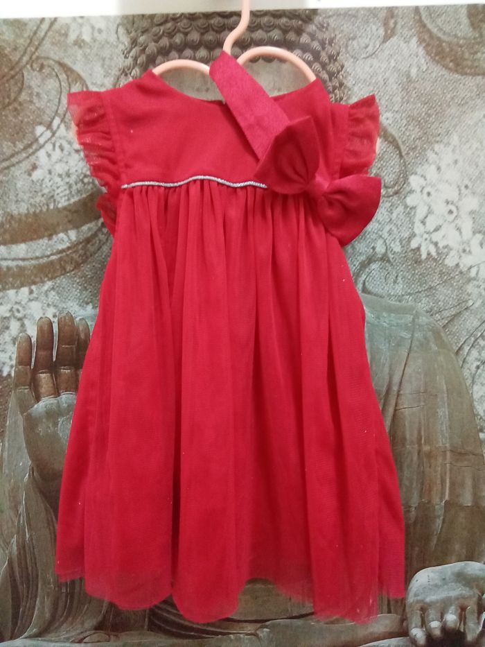 Robe rouge doublée avec tulle à paillettes + bandeau Sergent Major - photo numéro 9