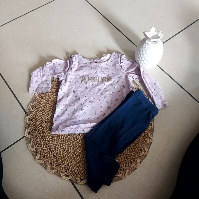 Ensemble 2 pièces tshirt lila