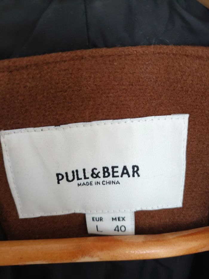 Manteau veste blazer en laine marron Pull & Bear taille L - photo numéro 2