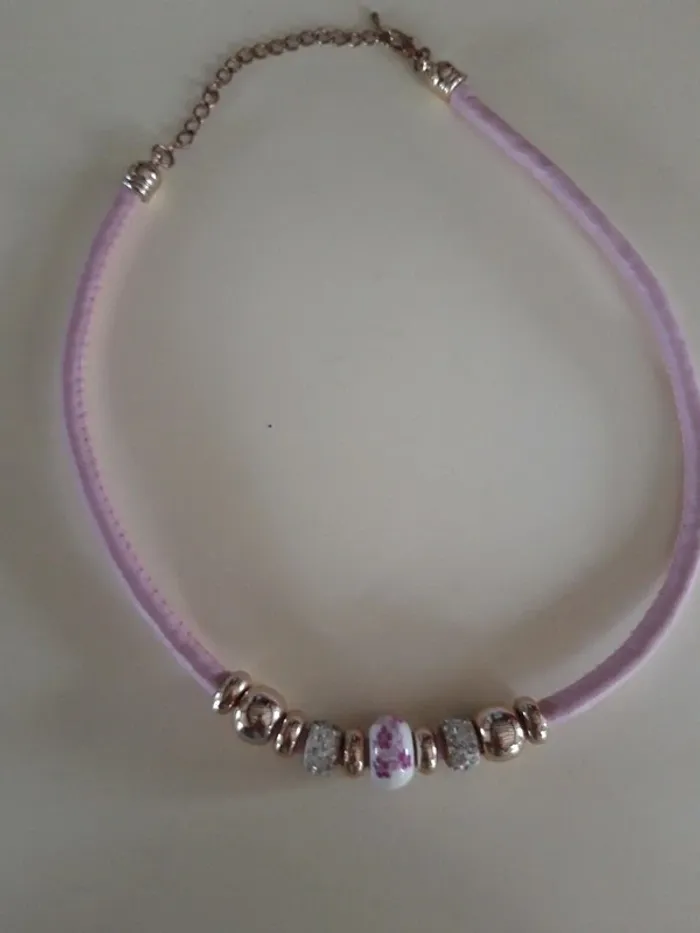 Collier fantaisie perles strass - photo numéro 3