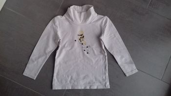 sous-pull blanc fille 3 ans