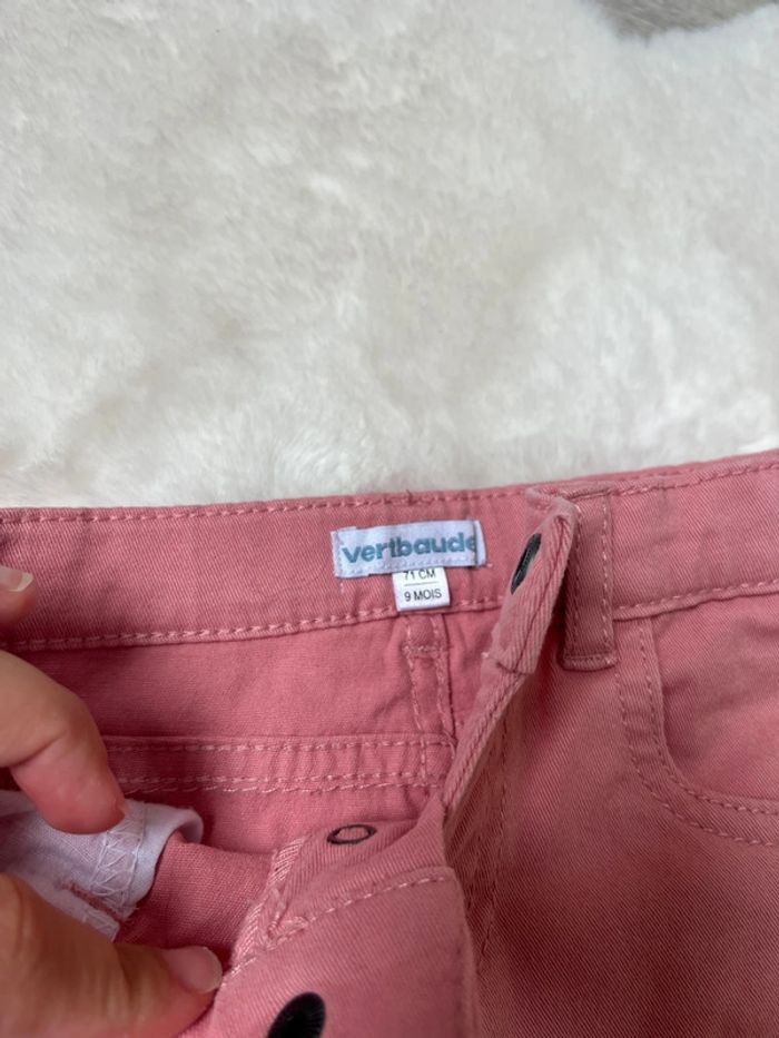 1 pantalon rose 9 mois bébé fille - photo numéro 4