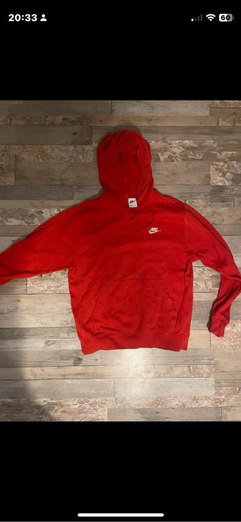 Pull à capuche nike rouge