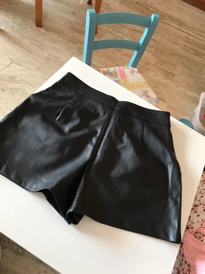 Short effet cuir noir 40 - photo numéro 4