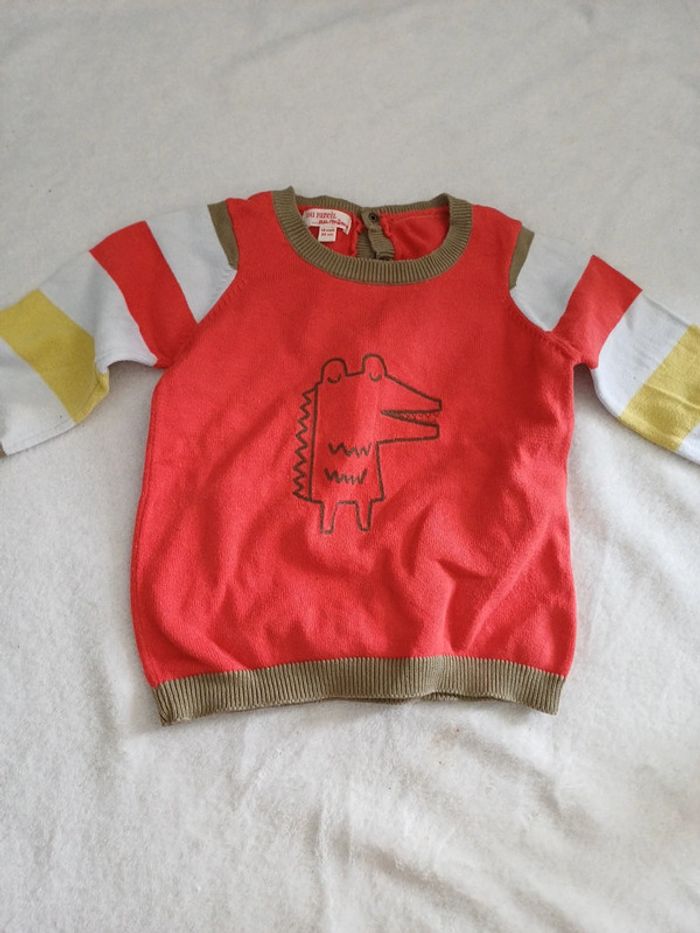 Pull rouge 18 mois dpam