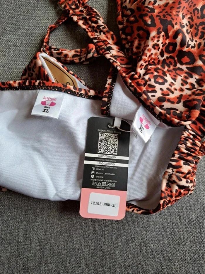 Maillot de bain moucheté rouge/rouille XL Shekini - photo numéro 3