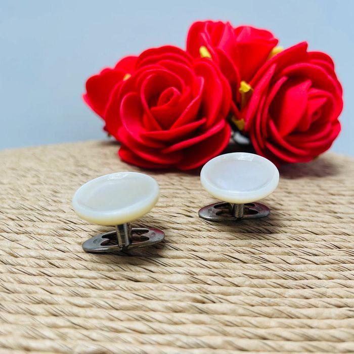 🔥 Boutons de manchette chic et raffiné . Vintage. Nacre véritable - photo numéro 10