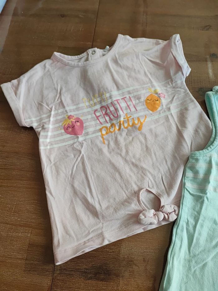 Lot de 2 hauts fille été 18mois - photo numéro 2