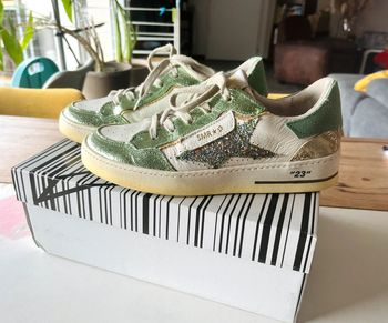 Baskets basses ALE vert / blanc pointure 37