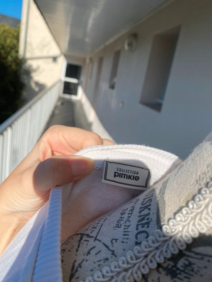 Pull blanc pollué taille S - photo numéro 4