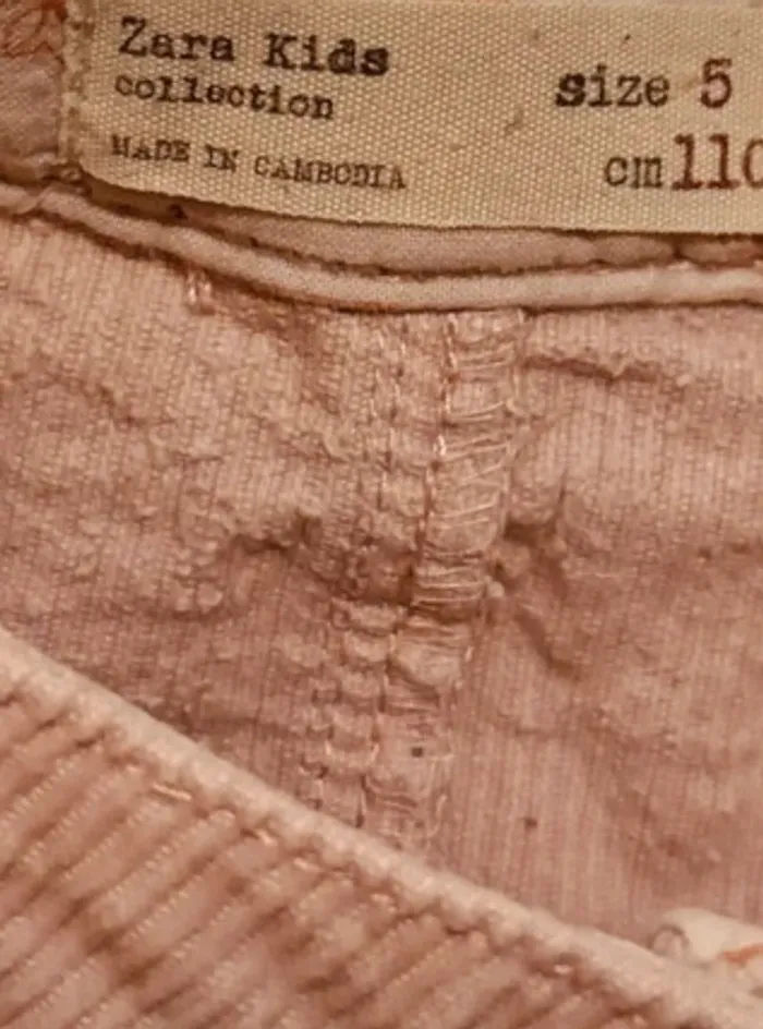 🌸 Adorable jupe Zara en velours côtelé rose pastel 🌸 - photo numéro 3