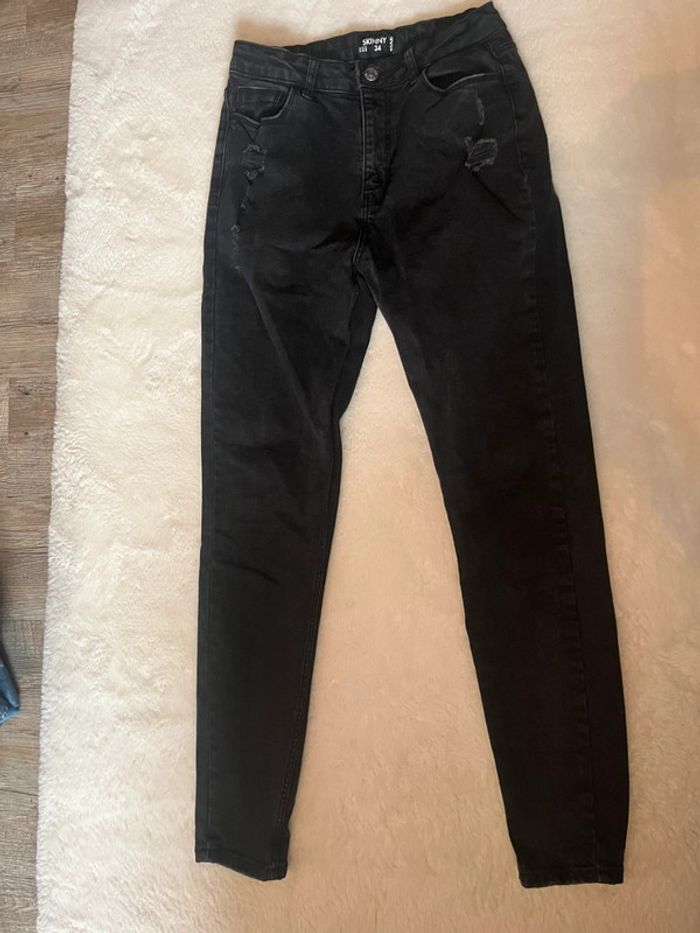 Jean skinny troué femme