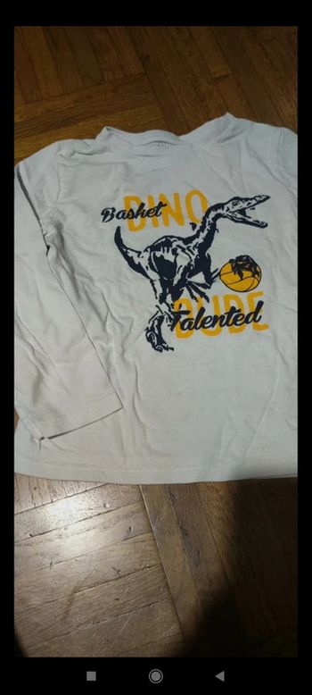 Maillot dinosaure manches longues 4/5 ans