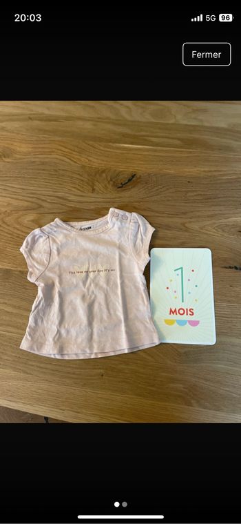 T-shirt 1 mois