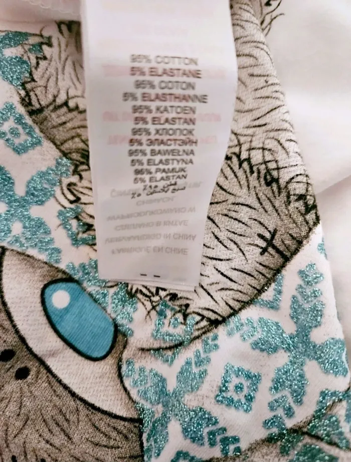 Pyjama blanc bleu nounours Me to You New Look Taille 44 (40/42) Neuf - photo numéro 8