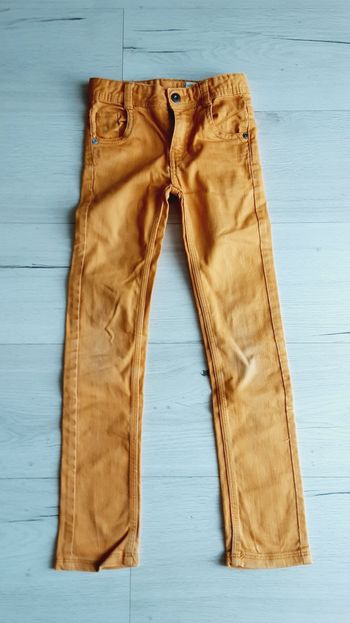 Vêtement garçon pantalon jean moutarde Vert Baudet 8 ans