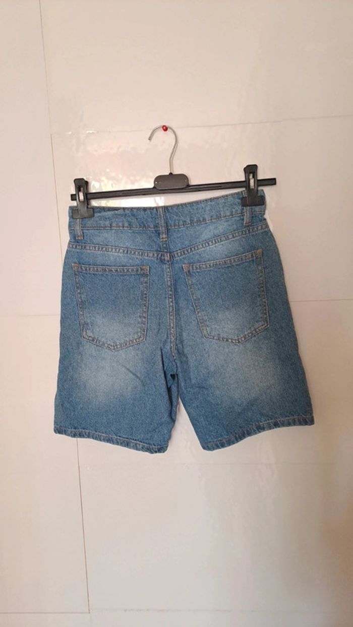 💚 Short en jean denim bleu - 9 / 10 ans - photo numéro 3