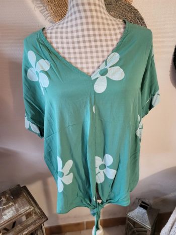 Tee-shirt  tunique fleurs