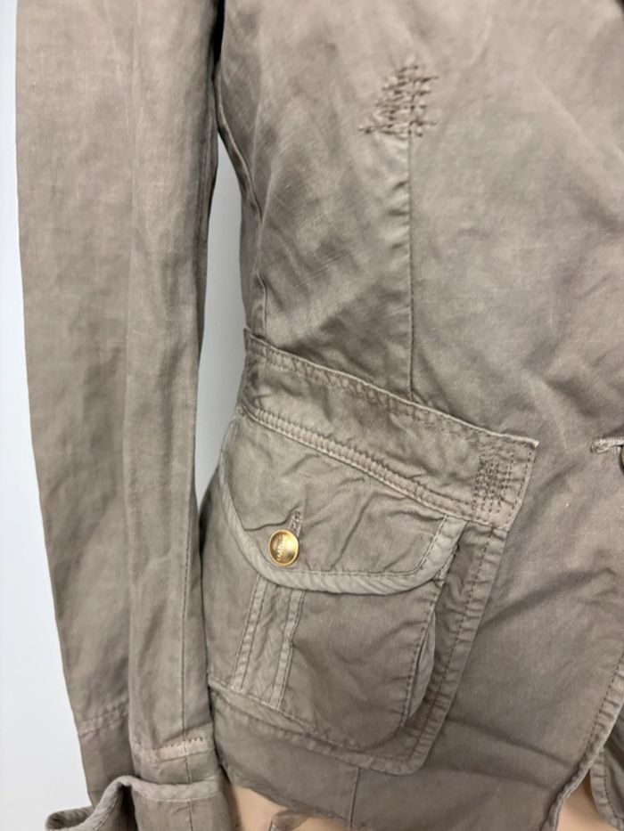 Veste en Jean Beige Pinko - Taille L - Très Bon État - photo numéro 6