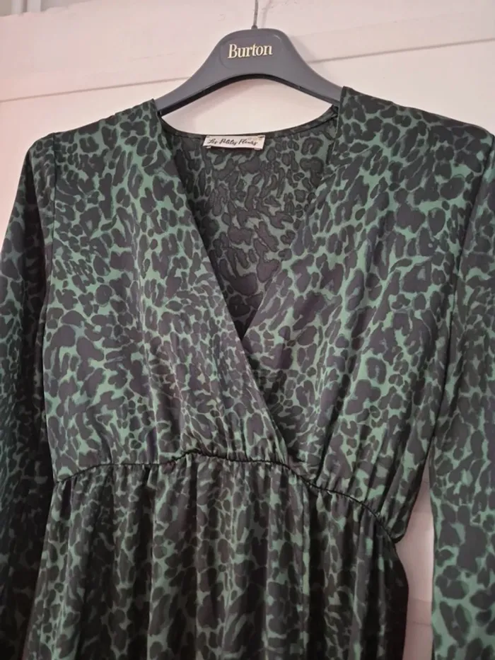Robe longue leopard verte - photo numéro 2