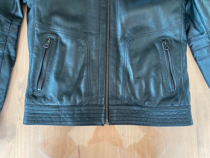 Blouson Redskins en cuir noir taille S - photo numéro 3