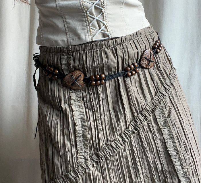 Ceinture de taille perles coeurs bois y2k trending - Taille ajustable - photo numéro 5