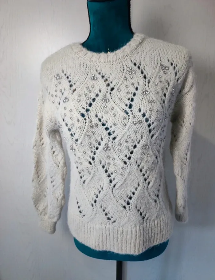 Pull hiver avec strass