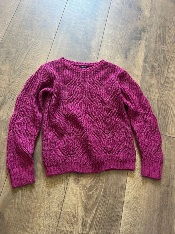 Pull violet 8 ans