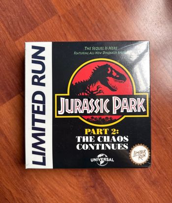 Jurassic Park Part 2: The Chaos Continues Jeu Nintendo GameBoy GB NEUF sous blister Limited Run