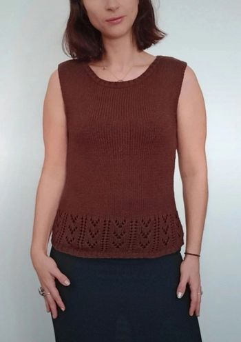 Pull sans manche marron taille 42/44