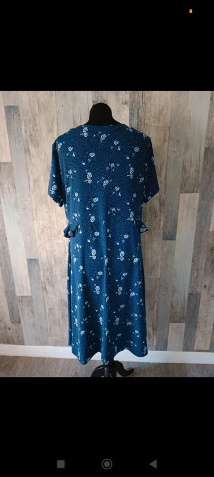 Robe fleurie bleu bonheur 46 - photo numéro 4