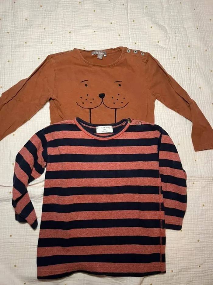 Lot de deux tee shirts 2 ans - photo numéro 2